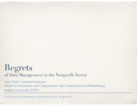 Regrets of Data Management in the Nonprofit Sector