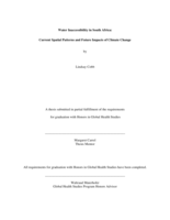 Water Inaccessibility in South Africa: Current Spatial Patterns and Future Impacts of Climate Change