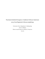 Nasofacial skeletal divergence of admixed African-Americans away from Equatorial African morphology