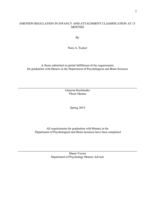 Emotion Regulation in Infancy and Attachment Classification at 15 Months
