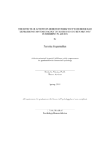 The Effects of Attention-Deficit Hyperactivity Disorder and Depression Symptomatalogy on Reward and Punishment Sensitivity in Adults