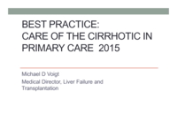 Managing Cirrhosis in Primary Care
