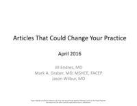 Articles That Could Change Your Practice