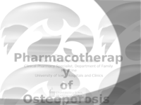 Pharmocotherapy of Osteoporosis