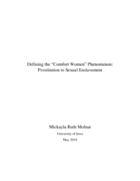 Defining the “Comfort Women” Phenomenon: Prostitution to Sexual Enslavement
