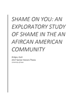 Shame On You: An Exploratory Study of Shame in the an African American Community