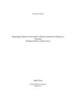 Dissecting Chinese Involvement in Road Construction Projects in Tanzania