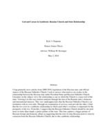 God and Caesar in Symbiosis: Russian Church and State Relationship