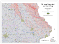 NE Iowa Watershed and Karst Map