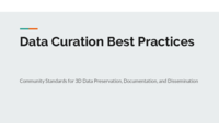 Presentation Panel on Preservation Best Practices