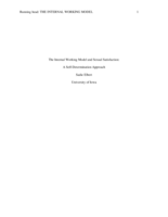 The Internal Working Model and Sexual Satisfaction: A Self-Determination Approach