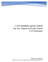 CAFE Standards and the Federal Gas Tax: Impact on Private Transit CO2 Emissions