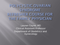 Polycystic Ovarian Syndrome Management