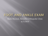 Foot and Ankle Exam