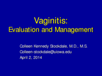 Vaginitis: Evaluation and Management