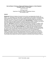 Gait and Balance Training in a Patient with Parkinson's Disease in a Rural Outpatient Orthopedic Setting: A Case Report