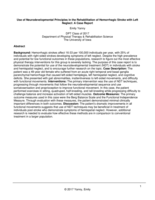 Use of Neurodevelopmental Principles in the Rehabilitation of Hemorrhagic Stroke with Left Neglect: A Case Report