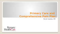 Primary Care and Comprehensive Pain Plan