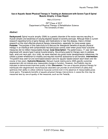 Use of Aquatic Based Physical Therapy in Treating an Adolescent with Severe Type II Spinal Muscle Atrophy: A Case Report