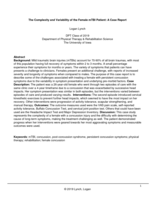 The Complexity and Variability of the Female mTBI Patient: A Case Report
