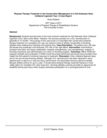 Physical Therapy Treatment in the Conservative Management of a Full-thickness Ulnar Collateral Ligament tear: A Case Report