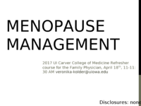 Menopause Management