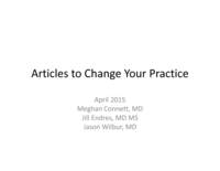Articles That Could Change Your Practice