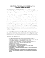 International Writing Program annual report 1996