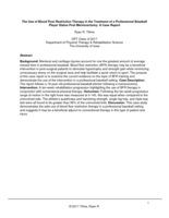 The Use of Blood Flow Restriction Therapy in the Treatment of a Professional Baseball Player Status Post Meniscectomy: A Case Report