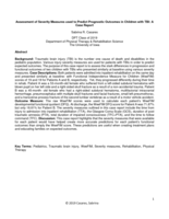 Assessment of Severity Measures used to Predict Prognostic Outcomes in Children with TBI: A Case Report