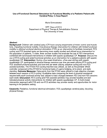 Use of Functional Electrical Stimulation for Functional Mobility of a Pediatric Patient with Cerebral Palsy: A Case Report
