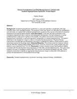 Clinical Considerations and Risk Management for a Patient with Cerebral Hyperperfusion Syndrome: A Case Report