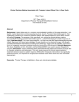 Clinical Decision Making Associated with Persistent Lateral Elbow Pain: A Case Study