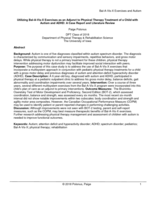 Utilizing Bal-A-Vis-X Exercises as an Adjunct to Physical Therapy Treatment of a Child with Autism and ADHD: A Case Report and Literature Review