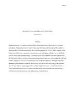 Menstrual Poverty and Stigma in the United States