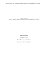 Peace by Coercion?: How UN Sanctions Impact the Occurrence of Peace Negotiations in Civil Wars