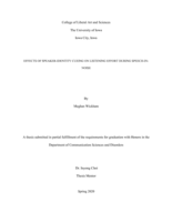 Effects of Speaker-Identity Cueing on Listening Effort During Speech-in-Noise