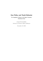 Gun Policy and Youth Behavior