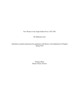 New Women in the Anglo-Indian Novel, 1878-1901