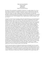 The Art of Lettering