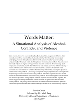 Words Matter: A Situational Analysis of Alcohol, Conflicts, and Violence
