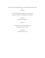 Investigation of Motor Inhibition Influence on Working Memory Representations
