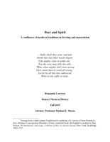 Beer and Spirit: A Confluence of Medieval Traditions in Brewing and Monasticism