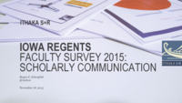 Iowa Regents Faculty Survey 2015: Scholarly Communication