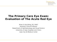 Evaluation of the Red Eye