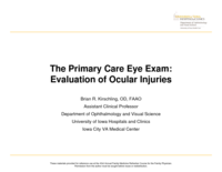 Eye Injuries in Primary Care