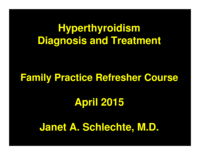 Hyperthyroidism: Diagnosis and Treatment