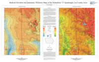 Bedrock Elevation and Quaternary Thickness Maps of the Donnellson 7.5' Quadrangle, Lee County, Iowa