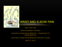 Wrist and Elbow Pain