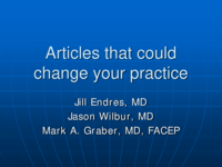 Panel Discussion: Articles That Could Change Your Practice